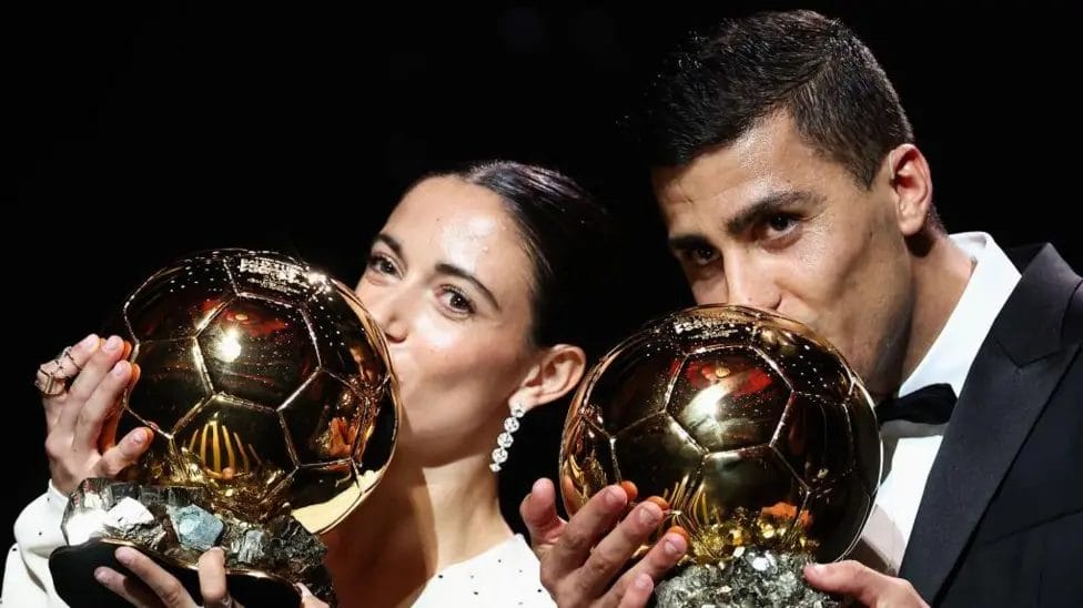 Rodri became the first Spanish man to win the Ballon d'Or since 1960, while Spanish players have won the women's award in each of the past four years

