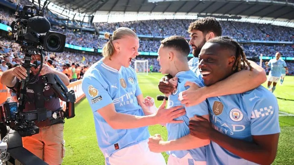 Manchester City only lost three league games in 2023-24, scoring 96 goals and earning 91 points

