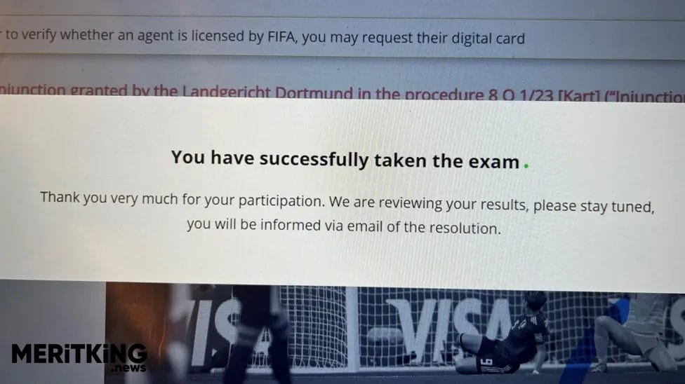 The Fifa agent exam lasts 60 minutes and has 20 multiple choice questions

