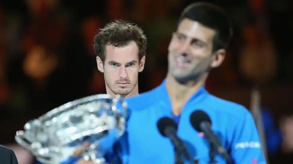 Murray lost five Grand Slam finals to Djokovic during his career

