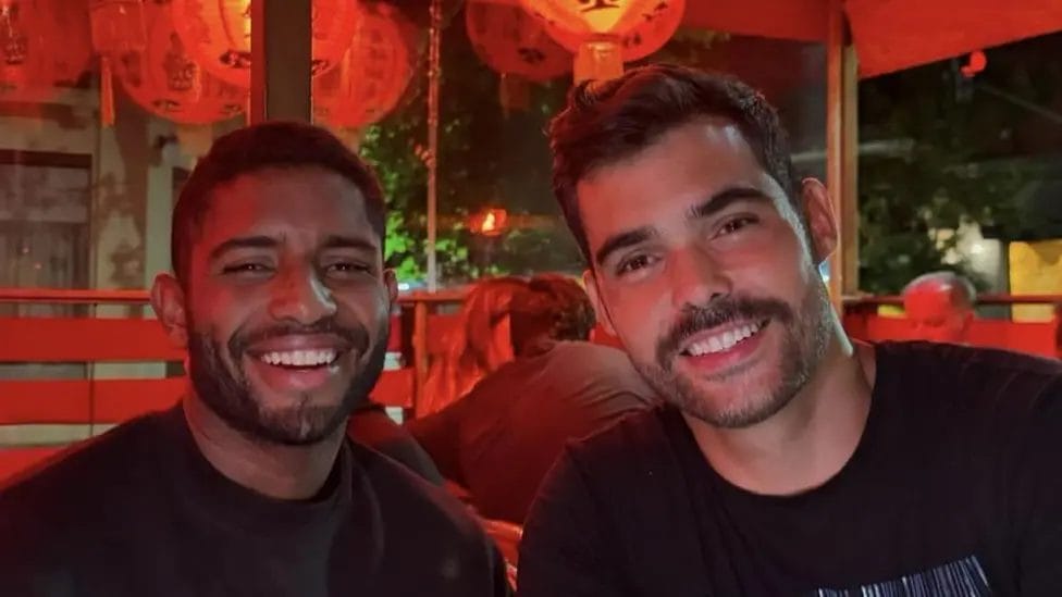 Joao Lucas Reis da Silva and his partner Guilherme Sampaio Ricardo have been together for two years

