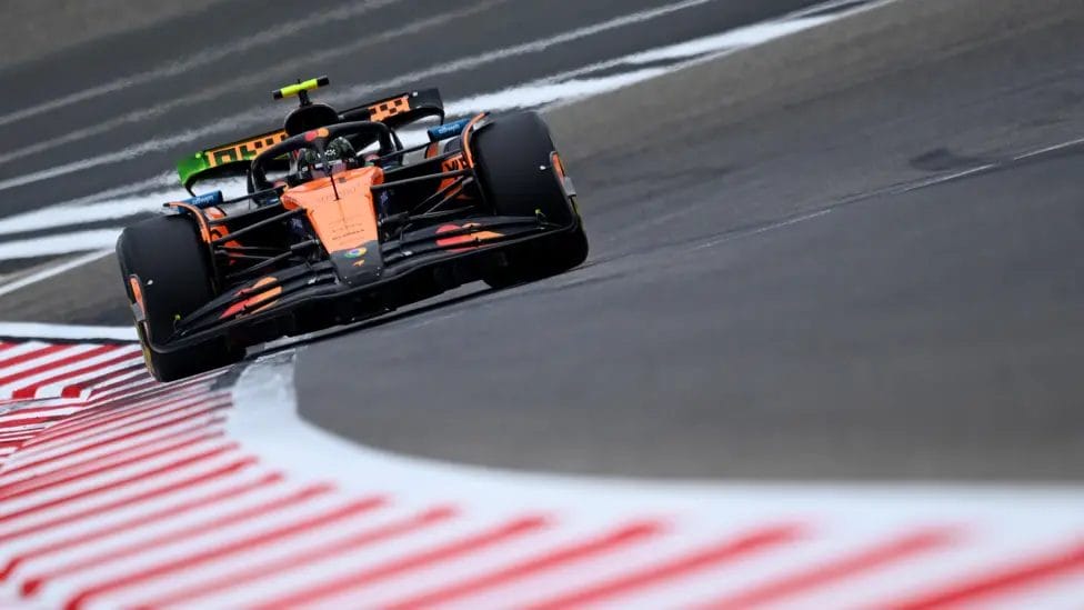 Norris and McLaren ended the first day of testing as they did last season - on top of the time sheets